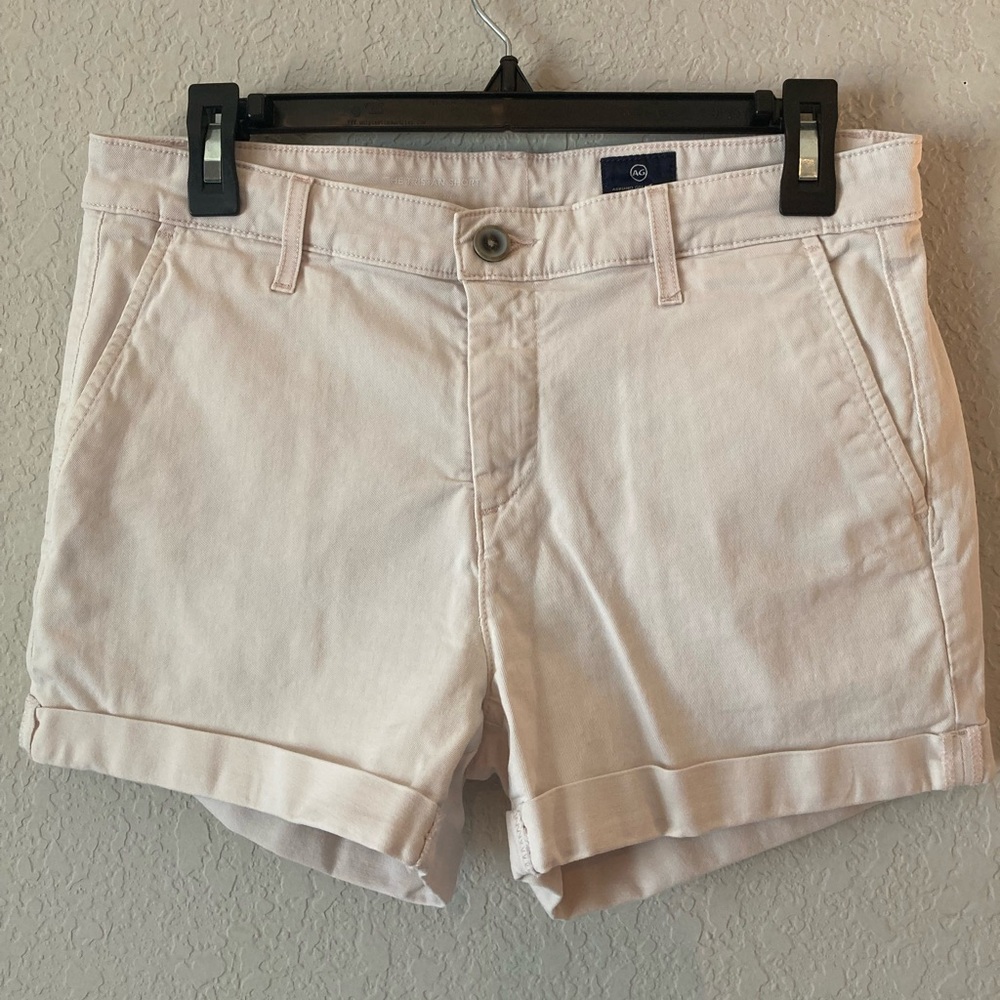 AG Adriano Goldschmied Tristan pale pink shorts size 28R